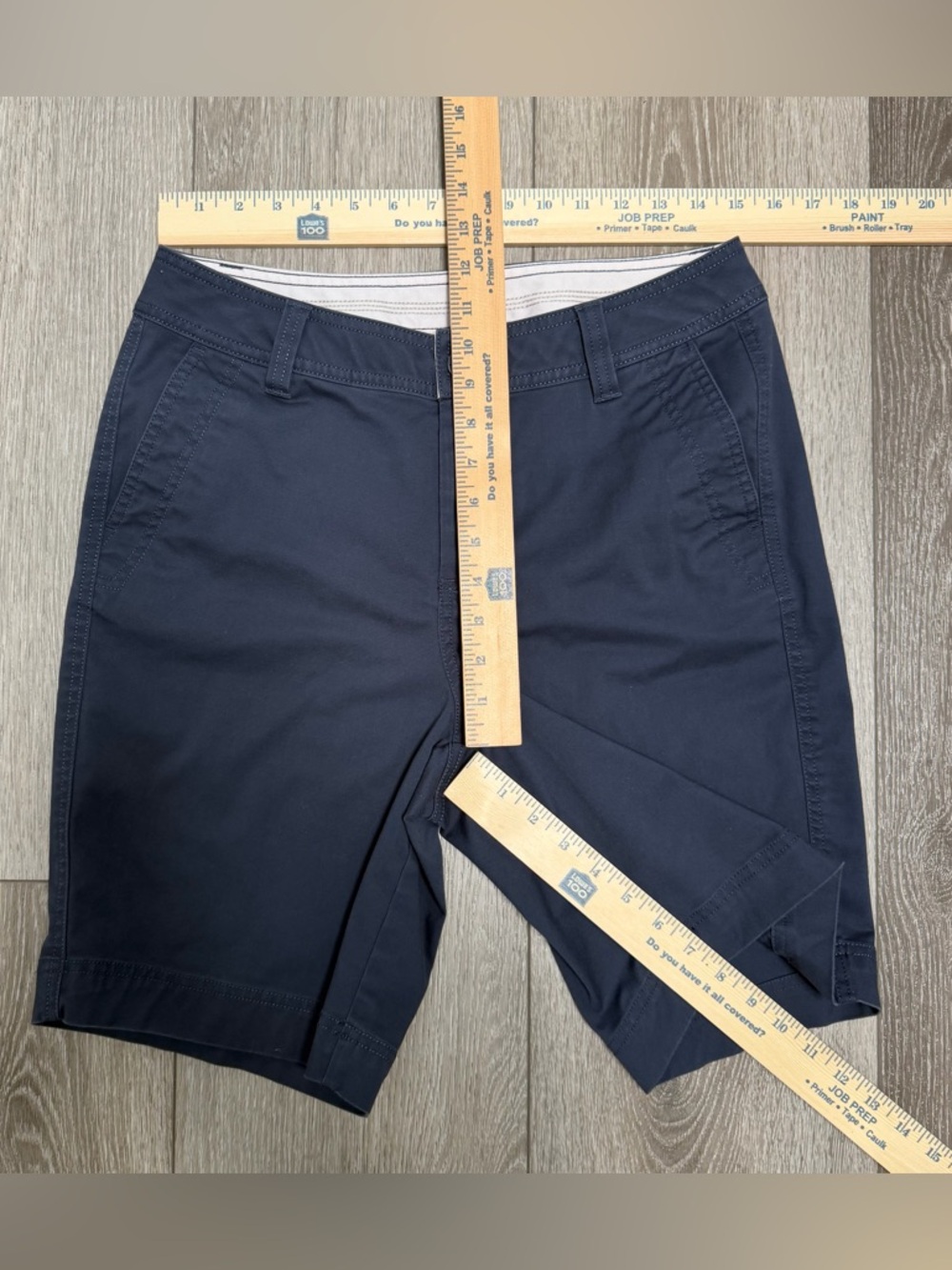 NATURAL REFLECTIONS BASS PRO SHOPS BERMUDA SHORTS FLAT FRONT POCKETS NAVY 6 - Picture 10 of 10
